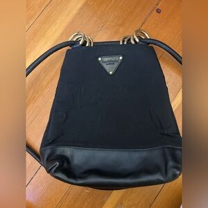 Russel Bromley Leather and canvas ring purse